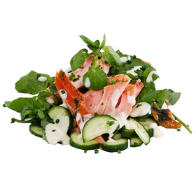 Smoked Ocean Trout and Cucumber Salad